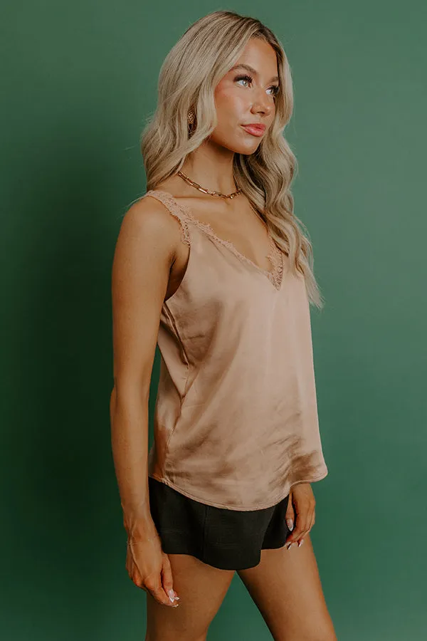 Cocktails First Lace Trim Satin Top sold by Impressions product image thumbnail 5