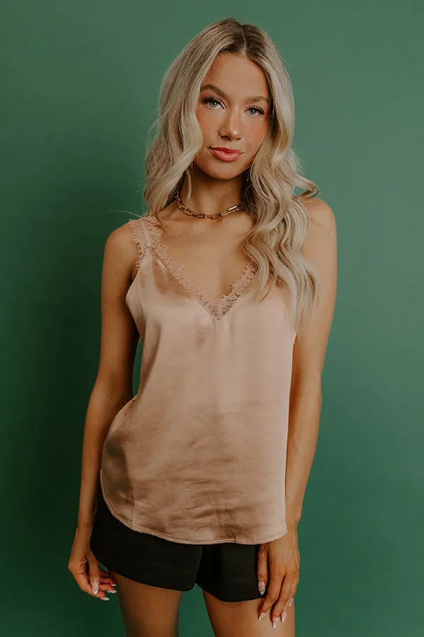 Cocktails First Lace Trim Satin Top sold by Impressions product image thumbnail 2