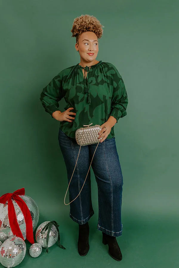Soho Stroll Shift Top in Green Curves sold by Impressions product image thumbnail 3