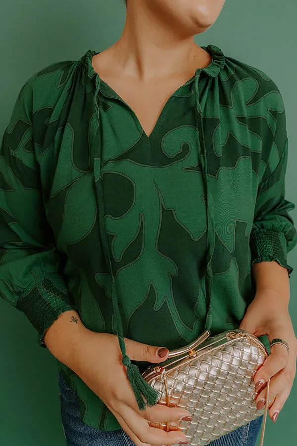 Soho Stroll Shift Top in Green Curves sold by Impressions product image thumbnail 5