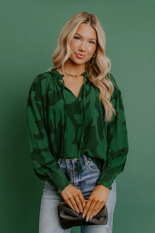 Soho Stroll Shift Top in Green sold by Impressions