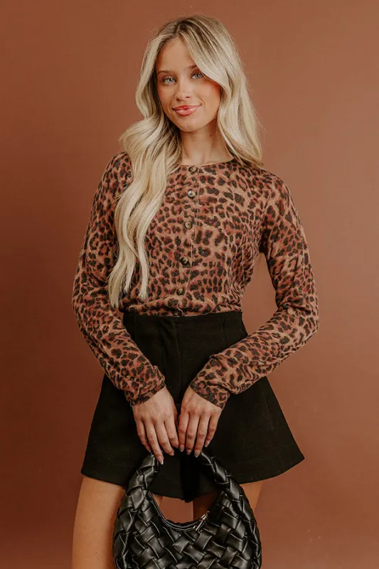 Downtown Chic Leopard Knit Cardigan sold by Impressions