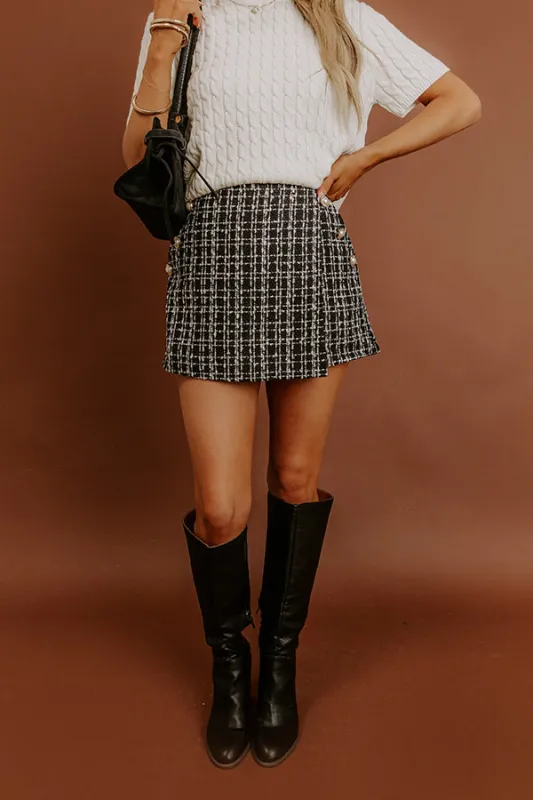 Uptown Charm High Waist Tweed Skort sold by Impressions