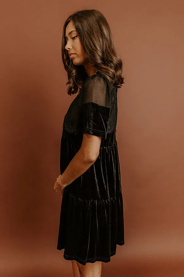 Delicate Daze Velvet Mini Dress sold by Impressions product image thumbnail 5