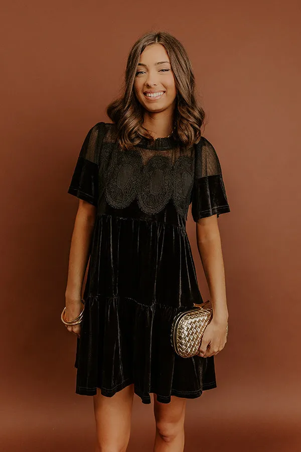 Delicate Daze Velvet Mini Dress sold by Impressions product image thumbnail 2