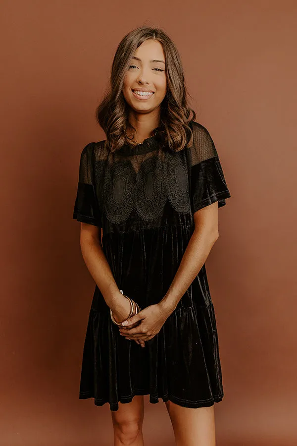 Delicate Daze Velvet Mini Dress sold by Impressions product image thumbnail 4