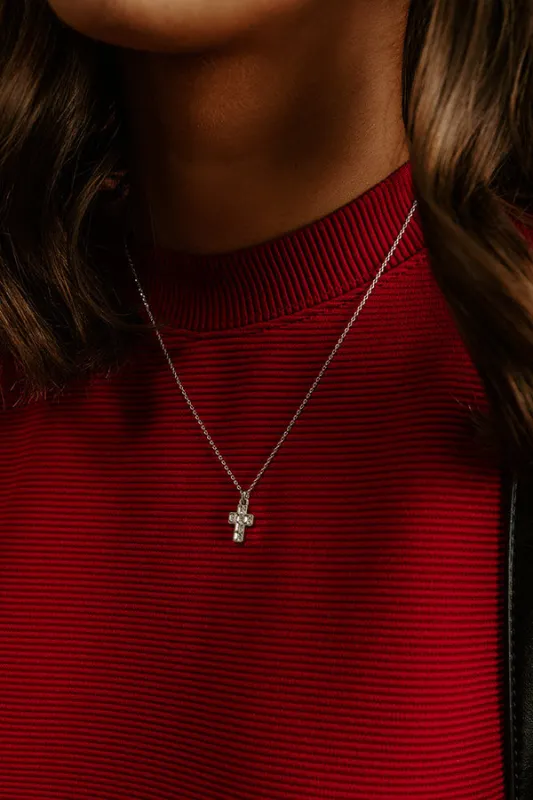 Unconditional Love Cubic Zirconia Necklace in Silver sold by Impressions