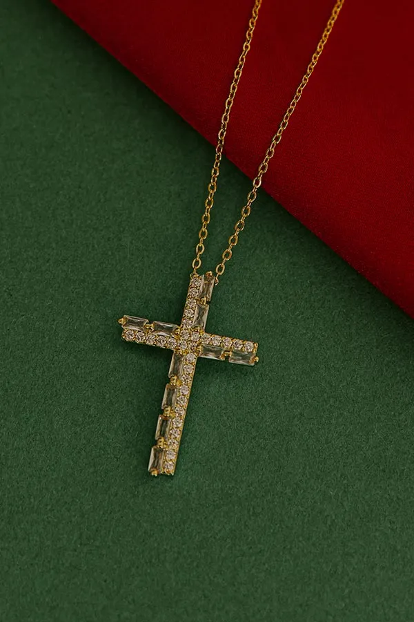 Faithfully Yours Cubic Zirconia Necklace in Gold sold by Impressions product image thumbnail 3