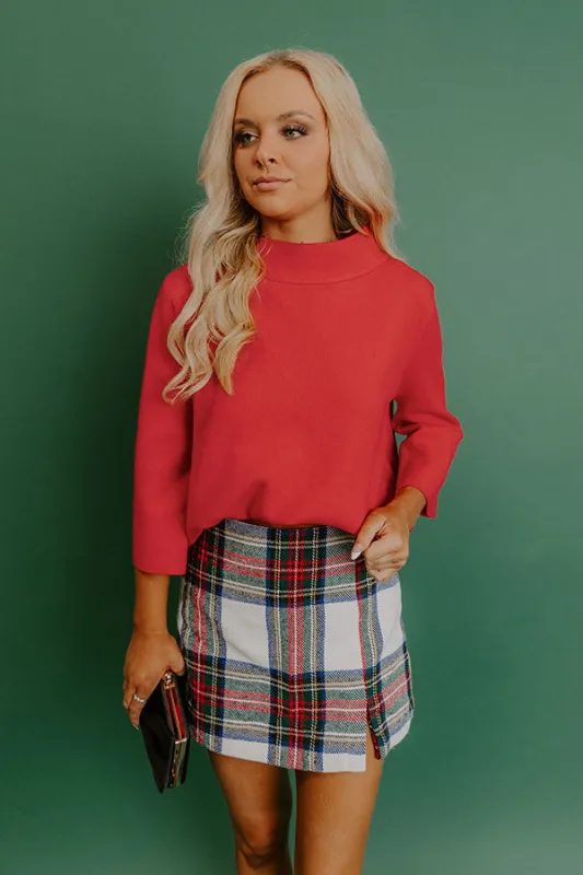 Simply Chic Sweater Top in Red sold by Impressions