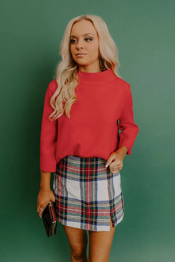 Simply Chic Sweater Top in Red sold by Impressions