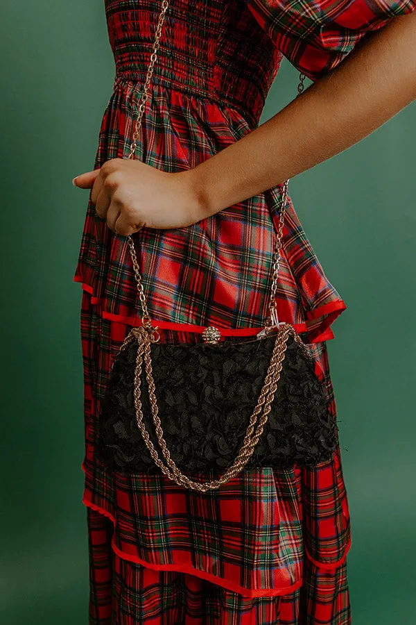 Maxi Ruffle Evening Purse in Black sold by Impressions product image thumbnail 4