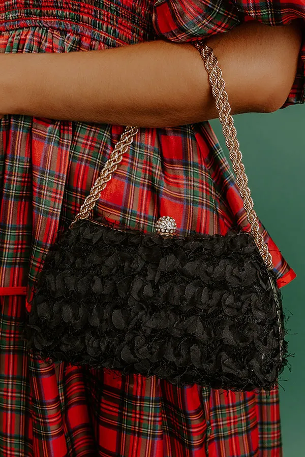 Maxi Ruffle Evening Purse in Black sold by Impressions product image thumbnail 2