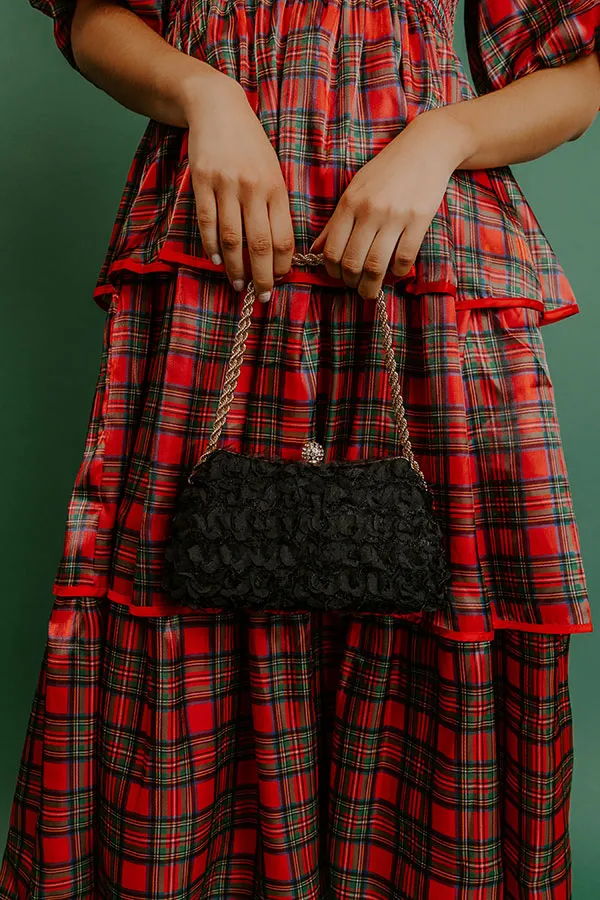 Maxi Ruffle Evening Purse in Black sold by Impressions product image thumbnail 3