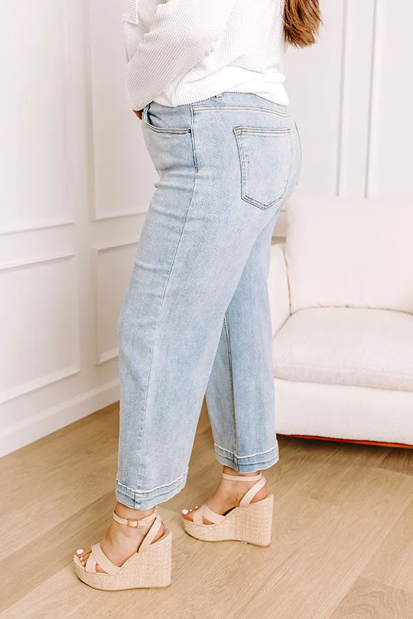 Risen Raelynn High Waist Wide Leg Jean in Light Wash Curves sold by Impressions product image thumbnail 3
