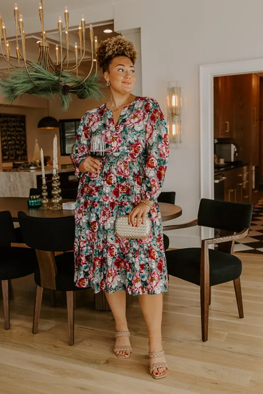 Sweet Meadow Floral Midi Dress Curves sold by Impressions