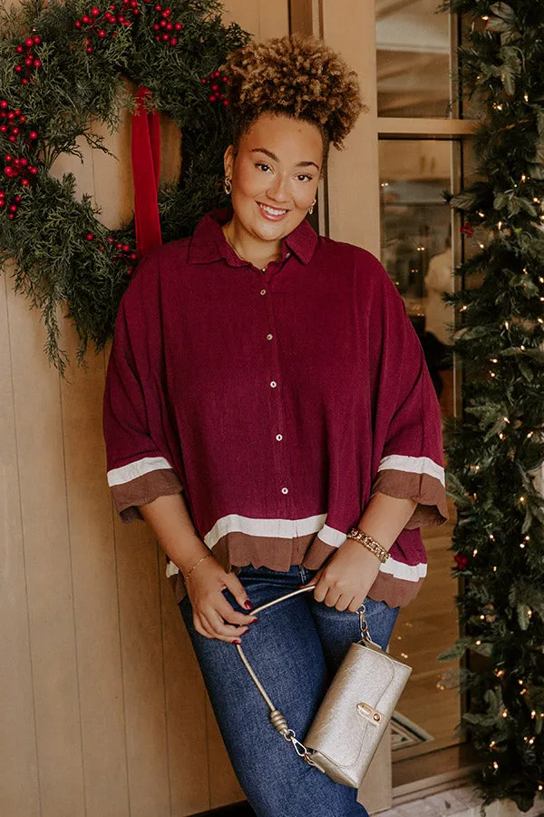 Uptown Gathering Oversized Button Up Top Curves sold by Impressions product image thumbnail 3