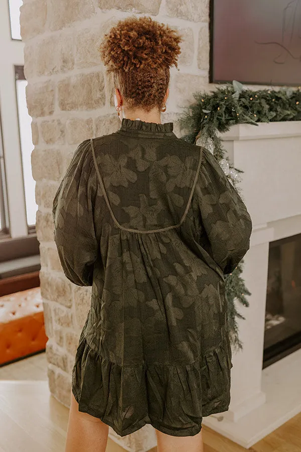 Uptown Gathering Floral Jacquard Mini Dress Curves sold by Impressions product image thumbnail 3