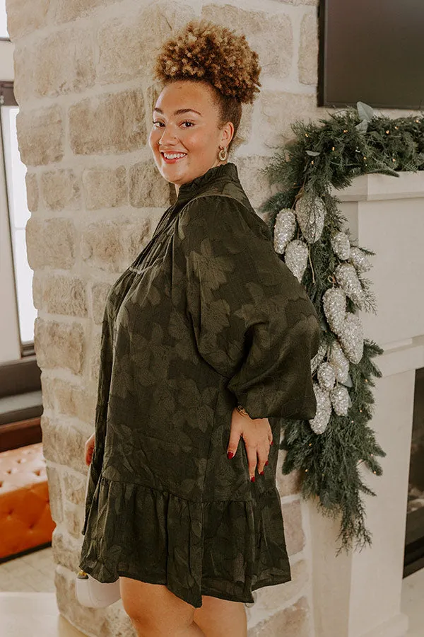 Uptown Gathering Floral Jacquard Mini Dress Curves sold by Impressions product image thumbnail 4