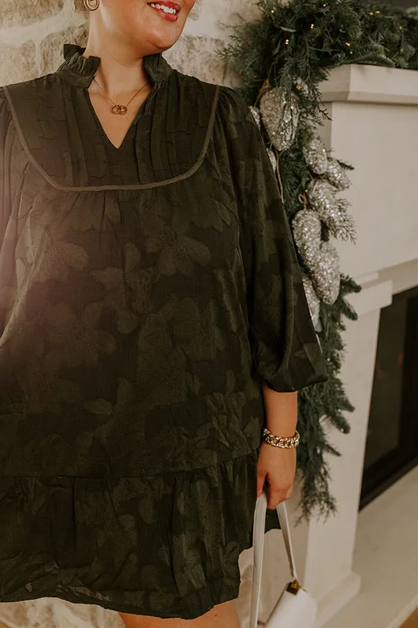 Uptown Gathering Floral Jacquard Mini Dress Curves sold by Impressions product image thumbnail 5