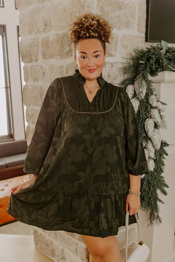 Uptown Gathering Floral Jacquard Mini Dress Curves sold by Impressions product image thumbnail 2