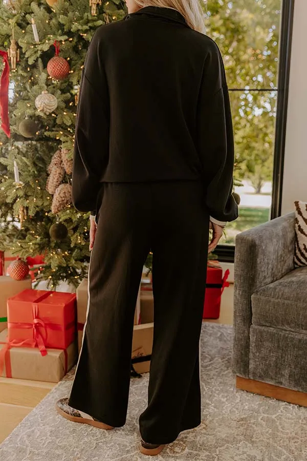 Central Park Chic High Waist Wide Leg Pants in Black sold by Impressions product image thumbnail 4