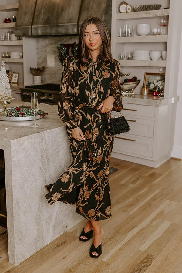 Elegant Ease Floral Jacquard Midi Dress sold by Impressions product image thumbnail 5