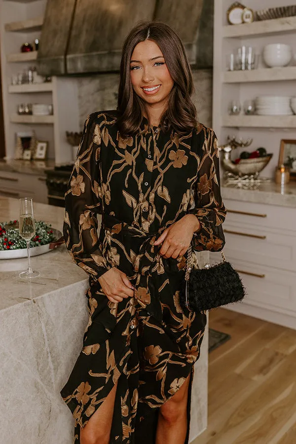 Elegant Ease Floral Jacquard Midi Dress sold by Impressions product image thumbnail 2