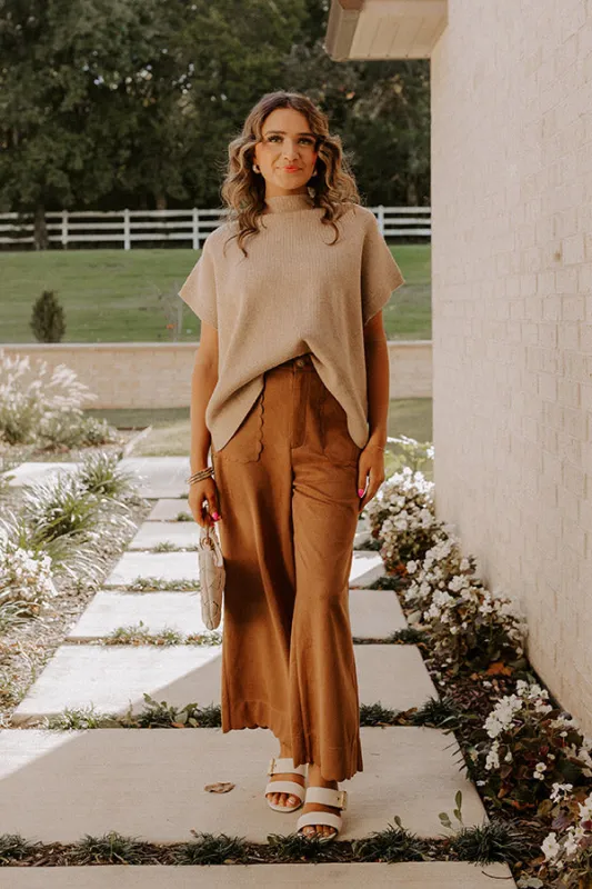 Fall Agenda Knit Sweater Top in Iced Latte sold by Impressions