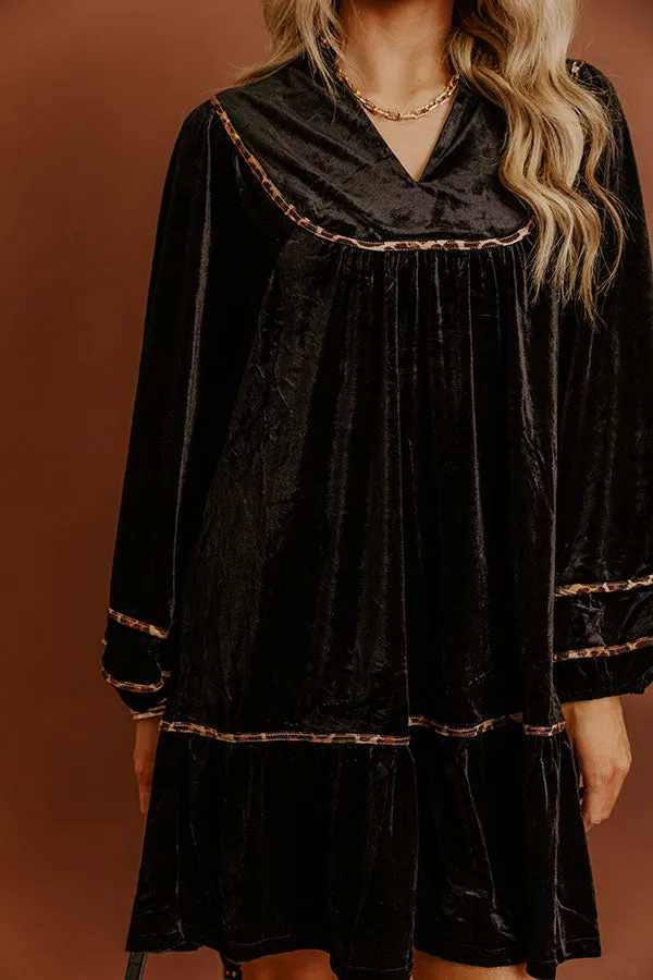 Candlelight Evening Velvet Mini Dress in Black sold by Impressions product image thumbnail 4