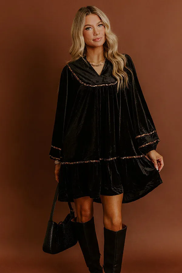 Candlelight Evening Velvet Mini Dress in Black sold by Impressions product image thumbnail 2