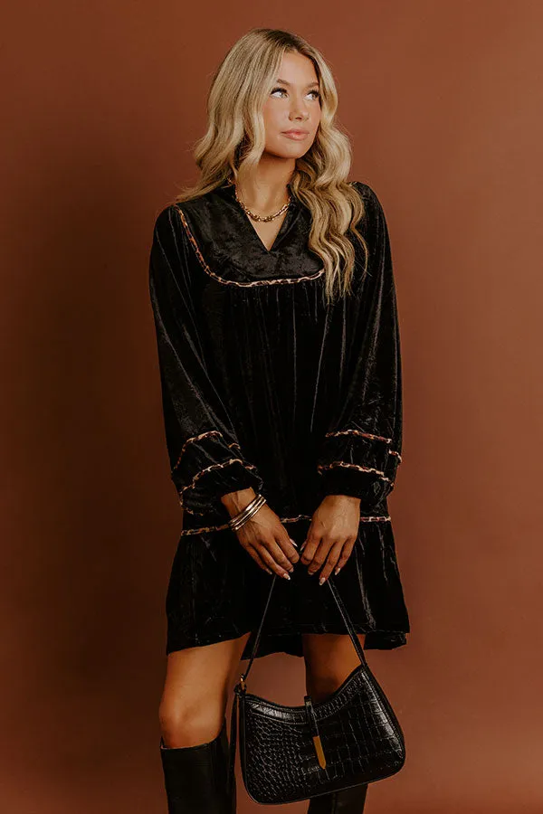 Candlelight Evening Velvet Mini Dress in Black sold by Impressions product image thumbnail 3