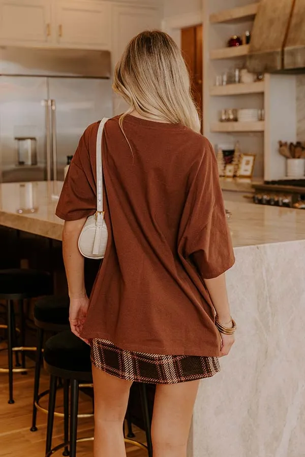 Ever So Effortless Oversized Tee in Chocolate sold by Impressions product image thumbnail 5