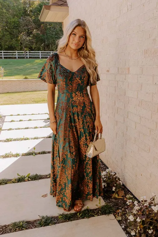 Chic And Grateful Velvet Burnout Maxi Dress sold by Impressions