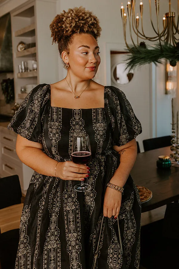 Evening at the Estate Floral Midi Dress Curves sold by Impressions product image thumbnail 4