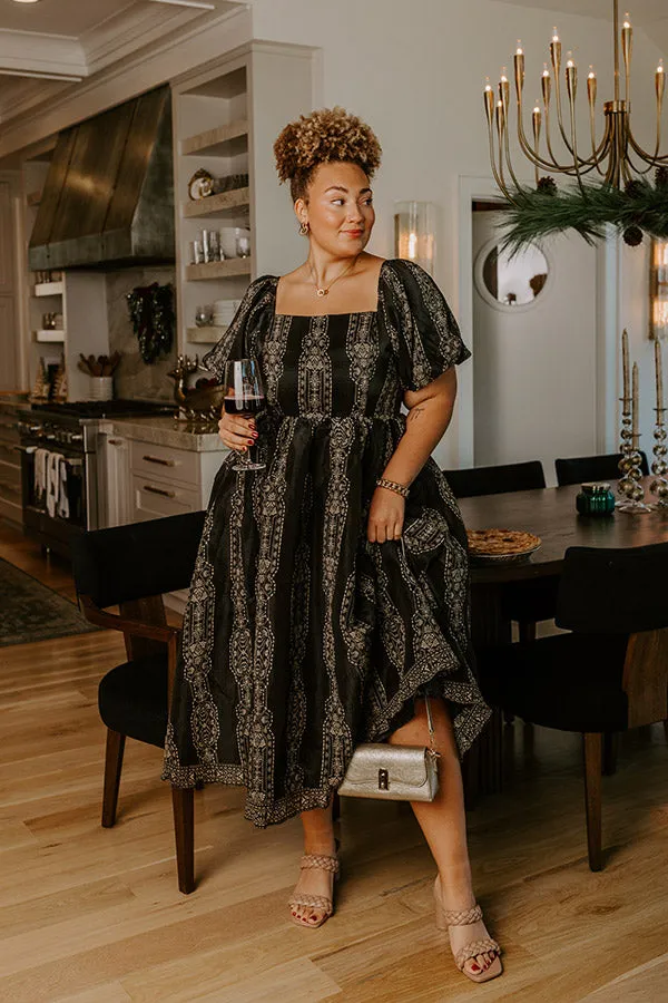 Evening at the Estate Floral Midi Dress Curves sold by Impressions