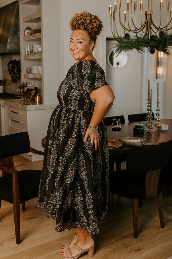 Evening at the Estate Floral Midi Dress Curves sold by Impressions product image thumbnail 5