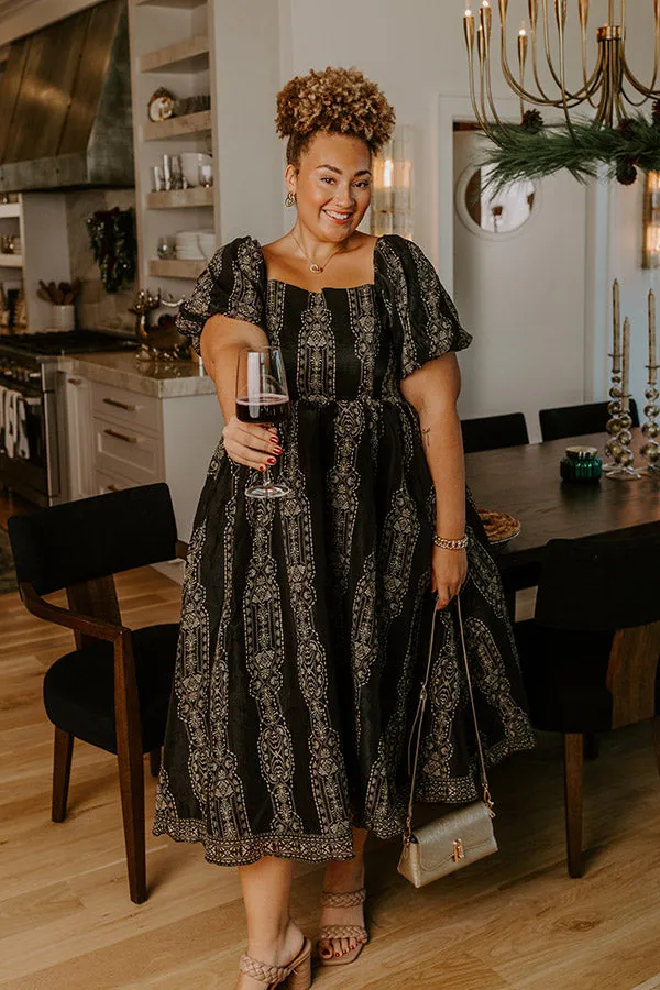 Evening at the Estate Floral Midi Dress Curves sold by Impressions product image thumbnail 3