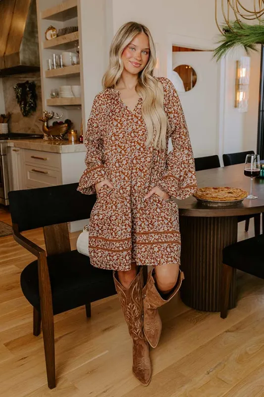 Villa Retreat Floral Mini Dress sold by Impressions