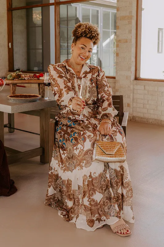 Timeless Estate Paisley Maxi Dress Curves sold by Impressions