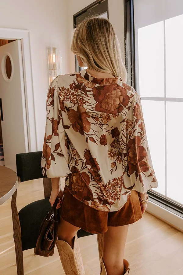 City Muse Floral Satin Button Up Top sold by Impressions product image thumbnail 5