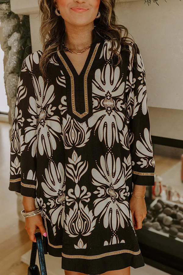 Twilight Grove Floral Mini Dress in Black sold by Impressions product image thumbnail 4