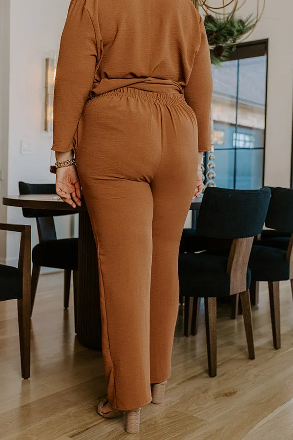 First Class Plans High Waist Pants in Camel Curves sold by Impressions product image thumbnail 4