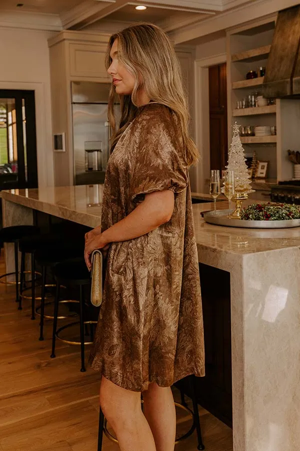 Champagne Chic Floral Satin Mini Dress sold by Impressions product image thumbnail 5