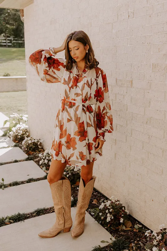 Beautiful Blooms Chiffon Mini Dress sold by Impressions