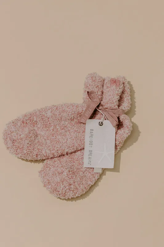 Barefoot Dreams CozyChic Heathered Tennis Socks in Teaberry sold by Impressions