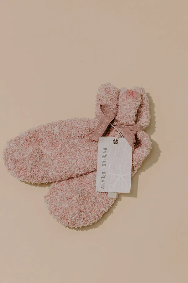 Barefoot Dreams CozyChic Heathered Tennis Socks in Teaberry sold by Impressions