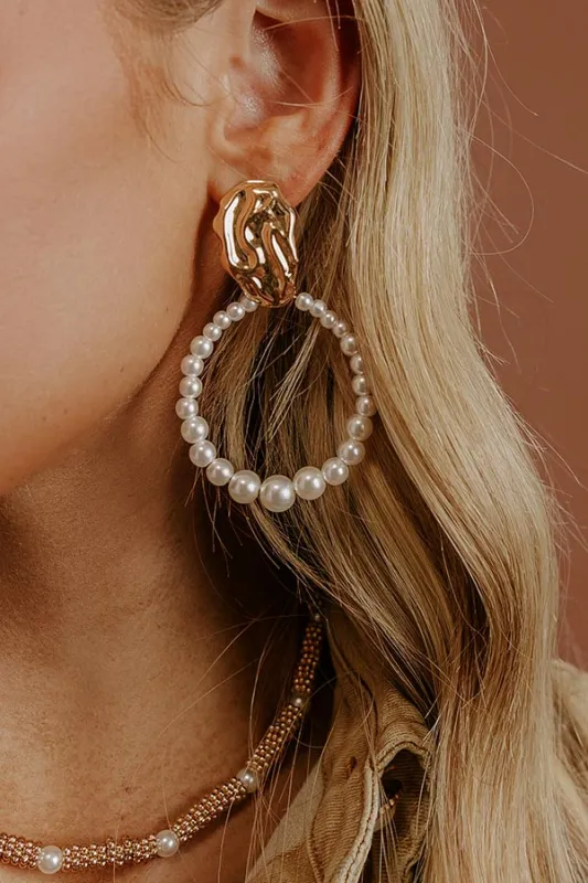 Rose Evening Pearl Dangle Earrings sold by Impressions