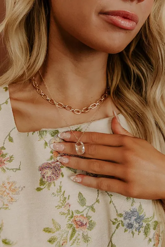 Modern Muse Layered Necklace in Clear sold by Impressions