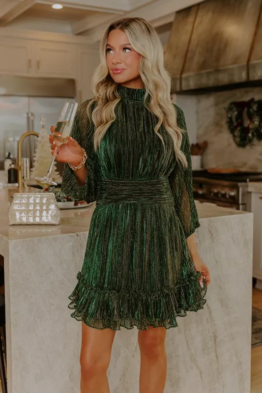 Kiss of Sparkle Metallic Mini Dress sold by Impressions