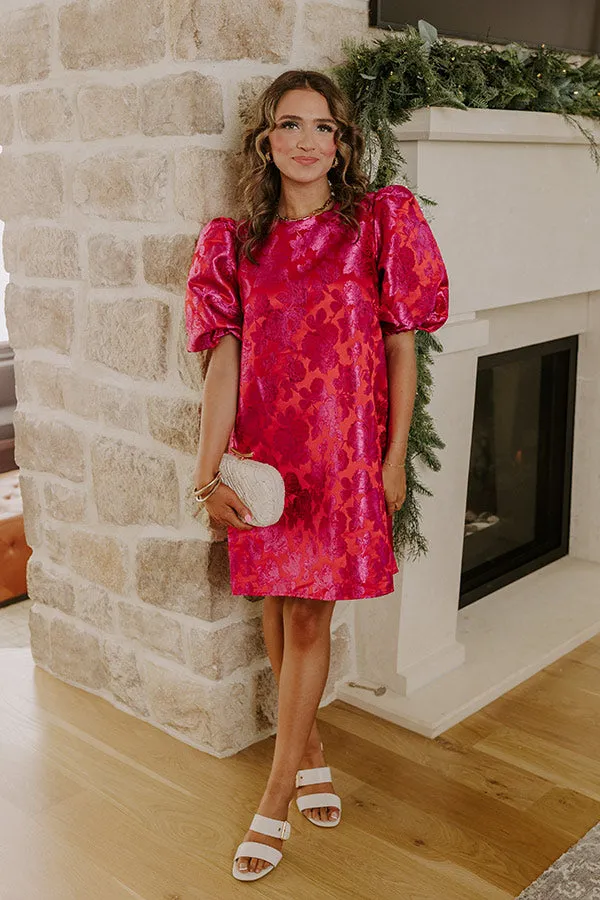 Kiss Of Chic Floral Jacquard Mini Dress sold by Impressions